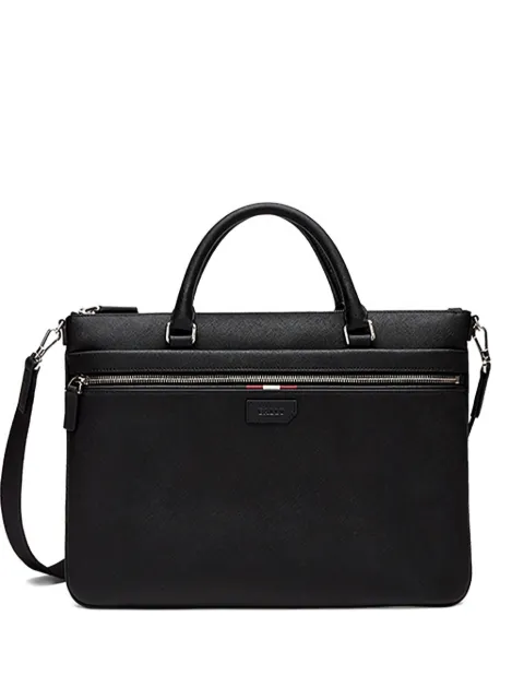 Bally 压纹拉链皮质公文包