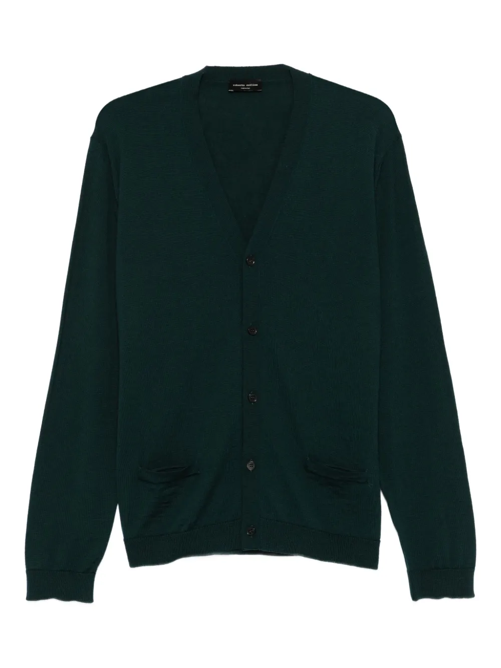 Roberto Collina V-neck merino-wool cardigan | Green | Image 1