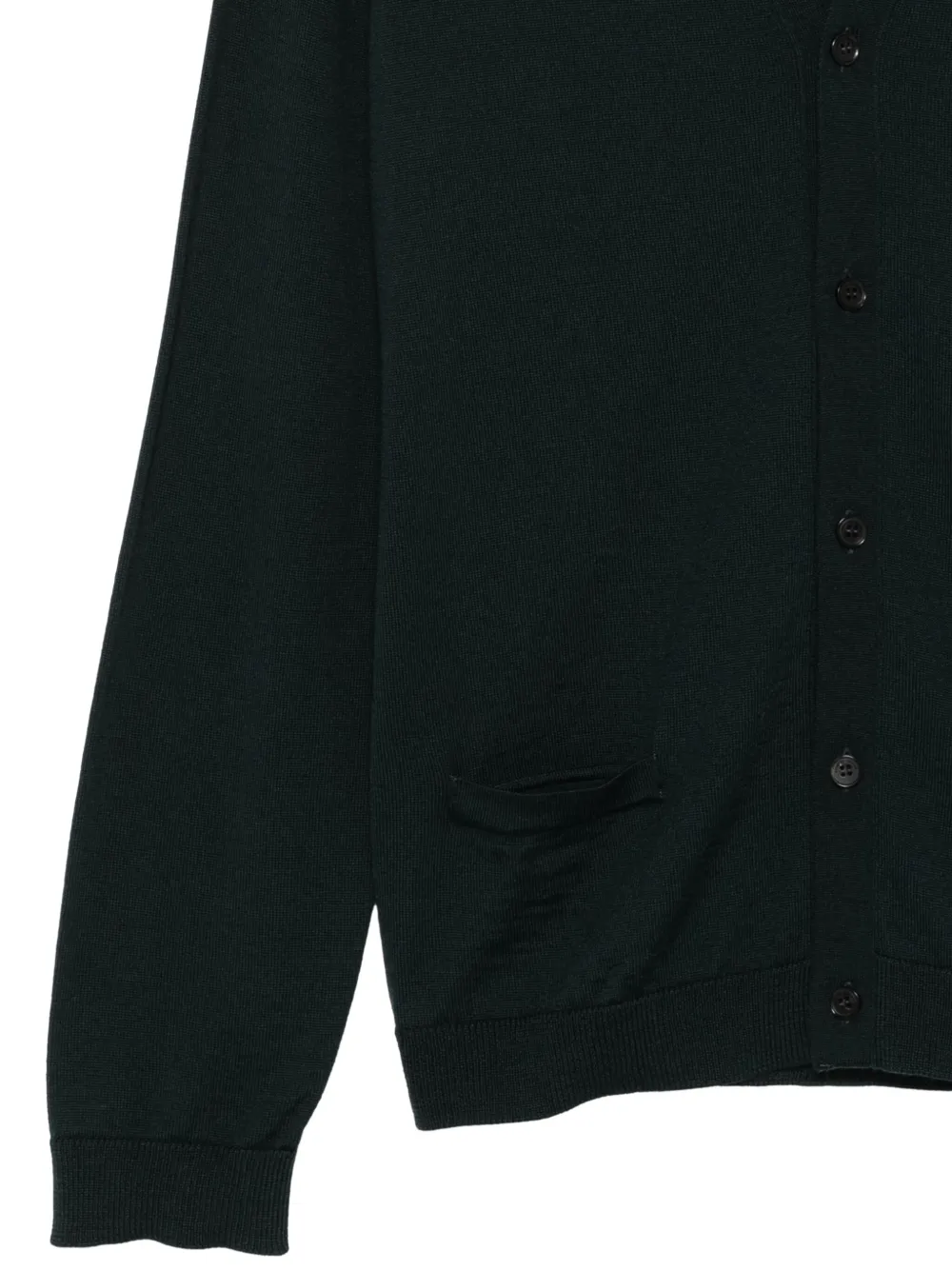 Roberto Collina Vest met V-hals van merinowol Groen