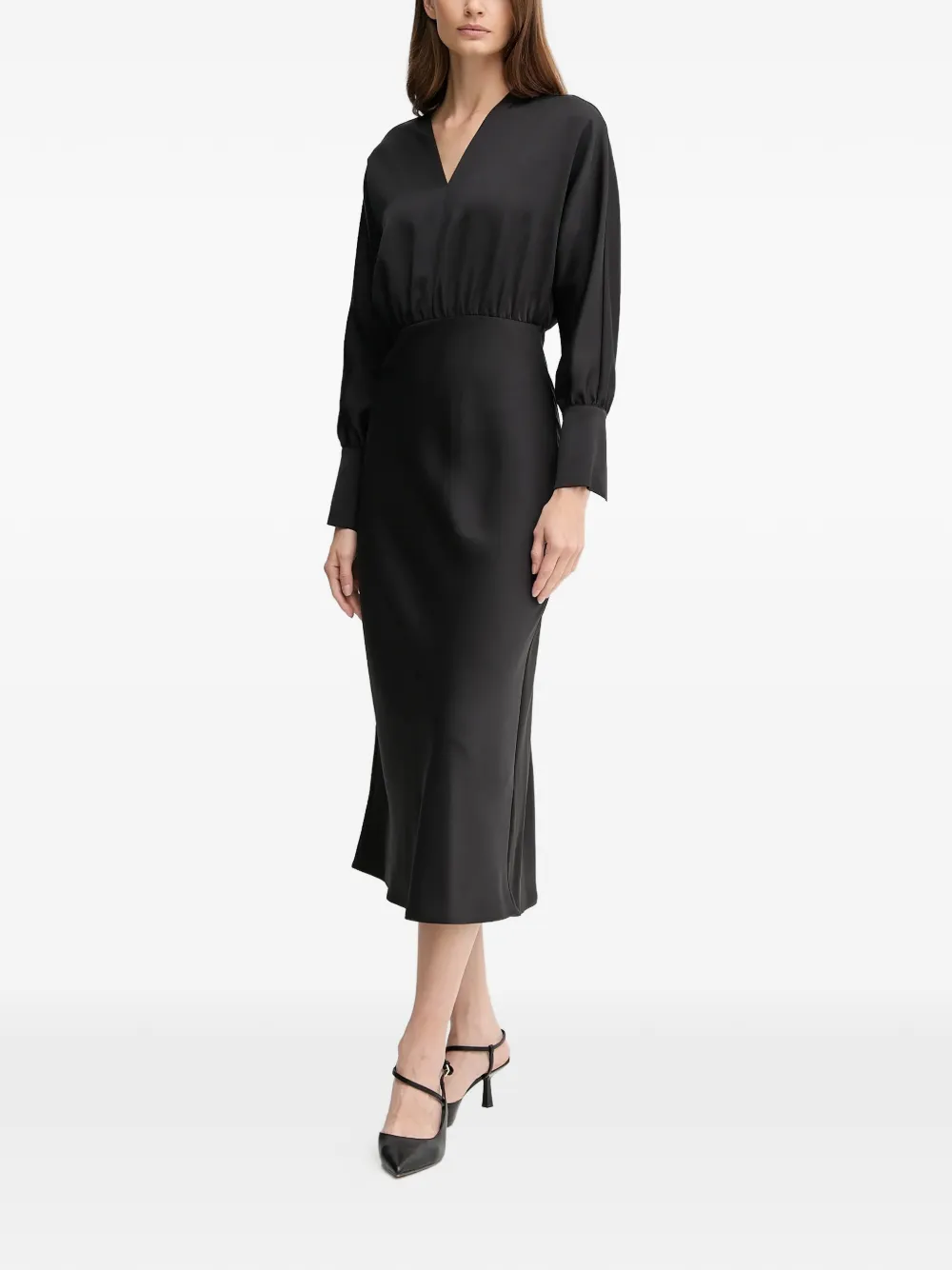 Joop! Darla gathered waist dress - Schwarz