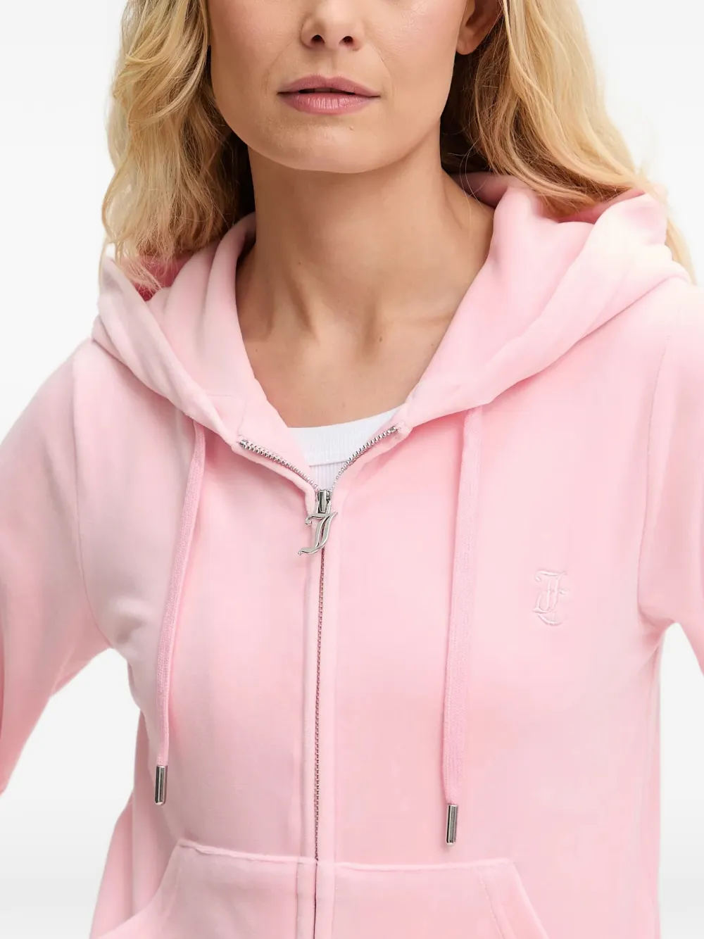 Juicy Couture Hoodie met rits Roze