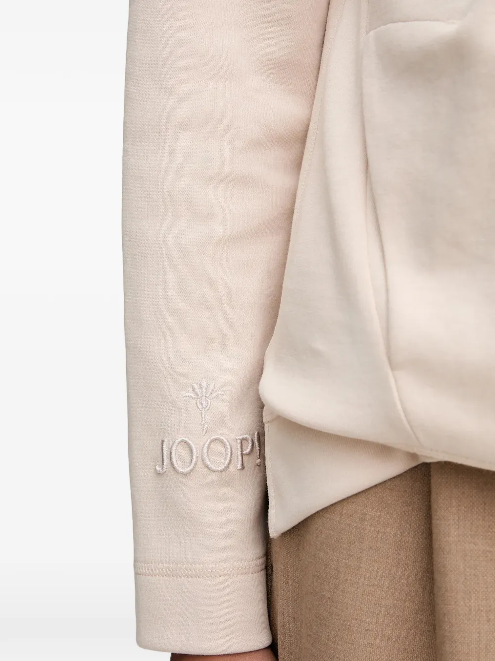 Joop! Hoodie met logo-lint Beige
