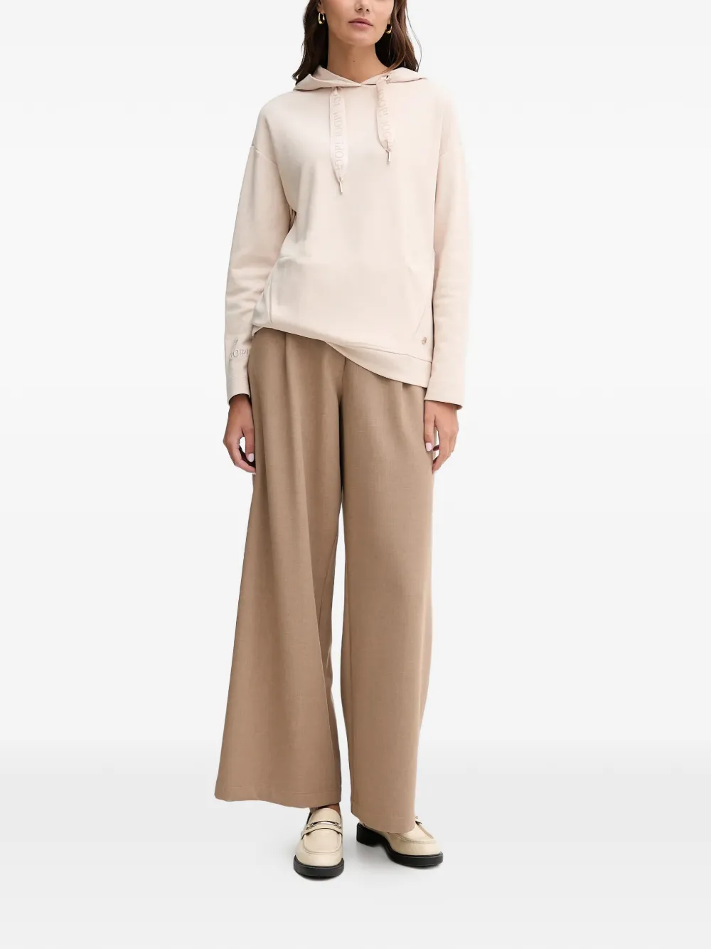 Joop! Hoodie met logo-lint Beige