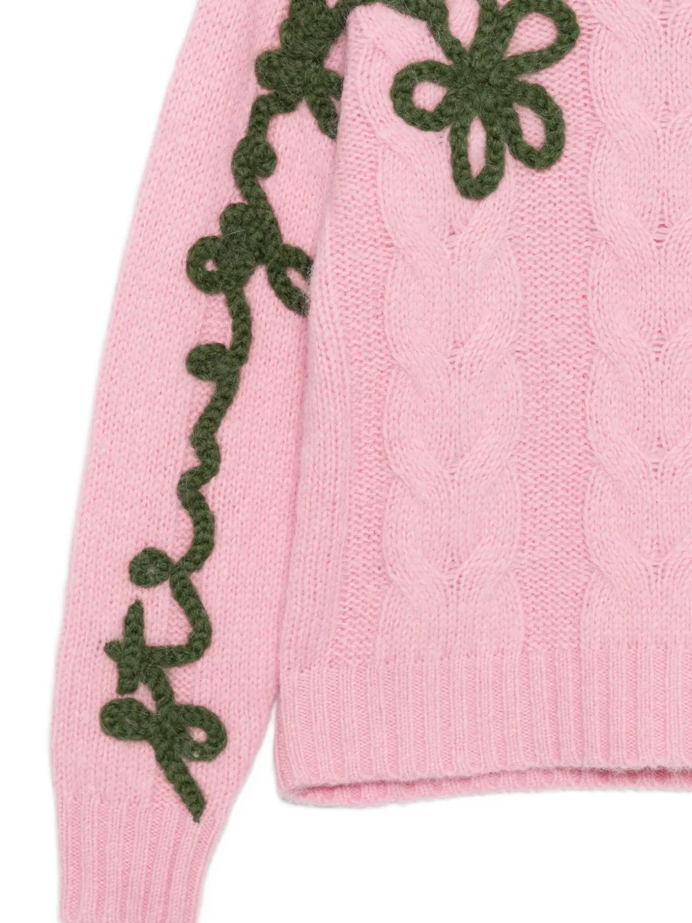 Stine Goya Floral Crew Neck Sweater In Pink