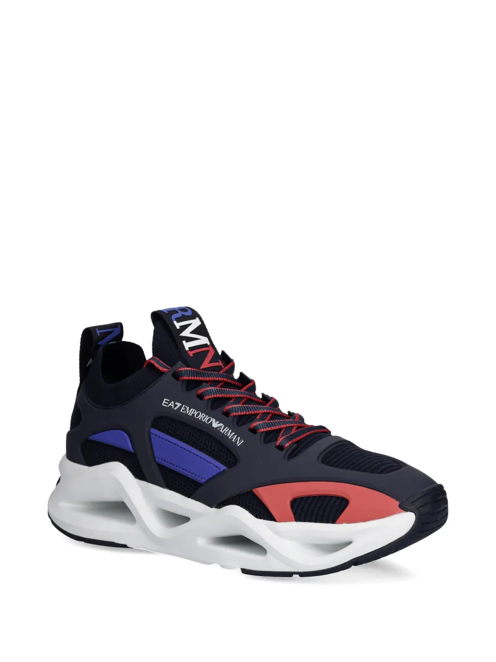 Ea7 Emporio Armani Infinity Cage sneakers Blauw