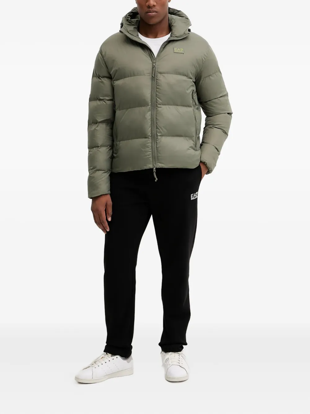 Ea7 Emporio Armani logo-patch hooded jacket | Hooded Jackets | Image 2