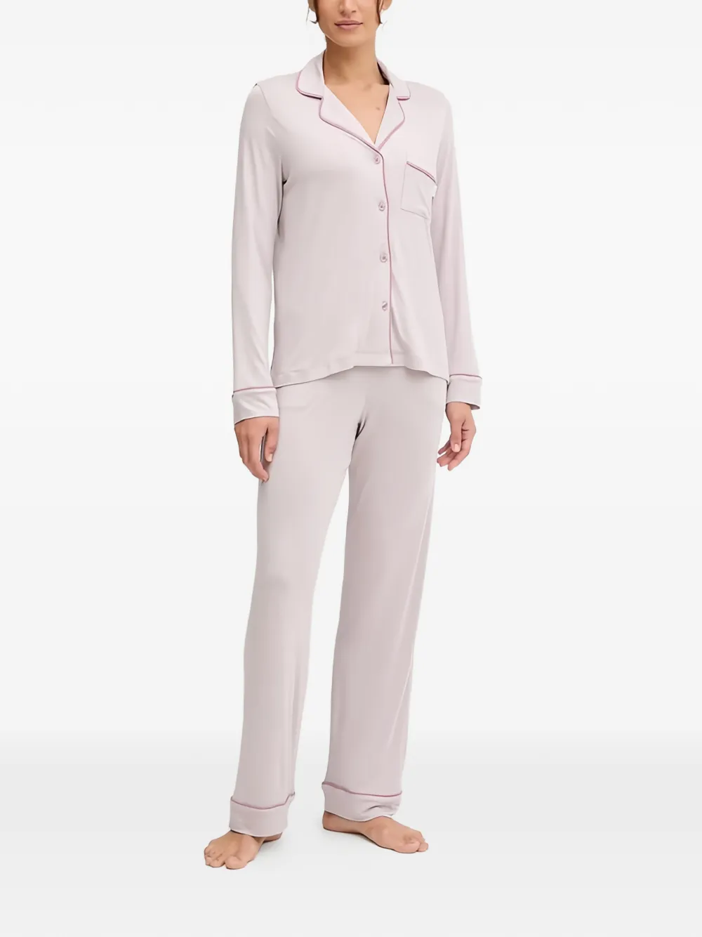 DKNY Pyjama aus Seide - Nude