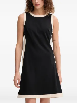 dkny cocktail dresses by Donna Karan Scuba Crepe Short Sleeve A-Line Midi Dress, Womens, 16, Marine Short Sleeve DKNY Women's Semi-Formal Cocktail &