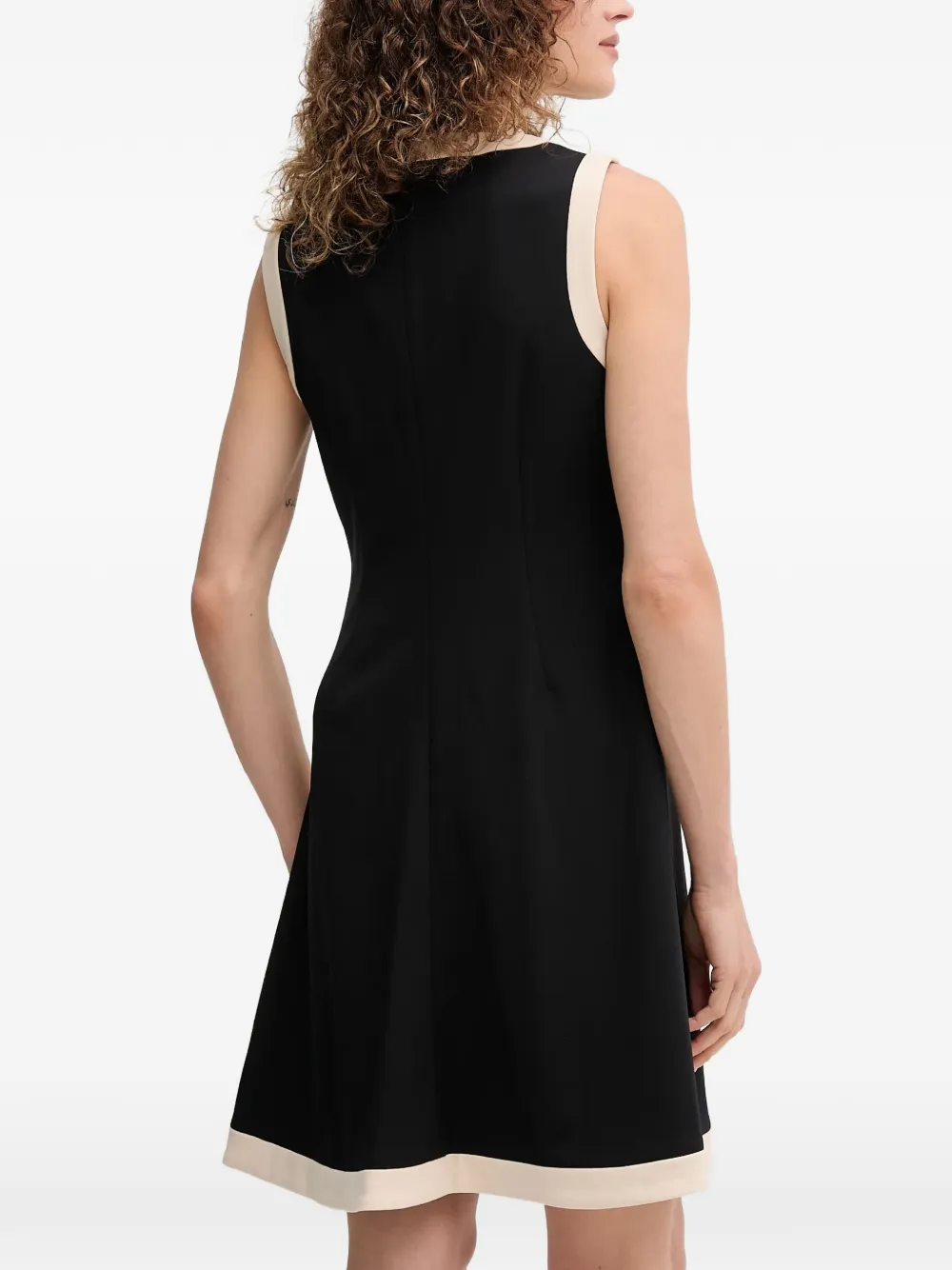 DKNY round-neck panel mini dress Zwart
