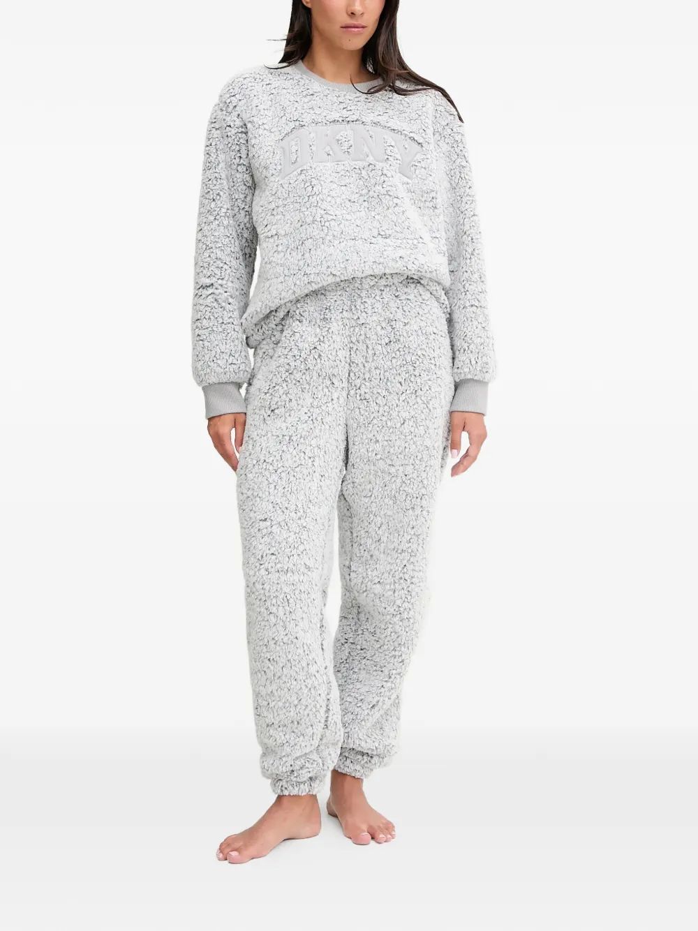 Dkny Appliqué Pajama Set In Gray