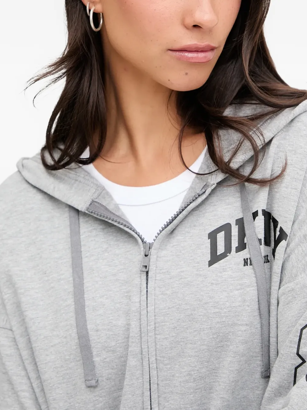 DKNY Pyjama met capuchon en rits Grijs