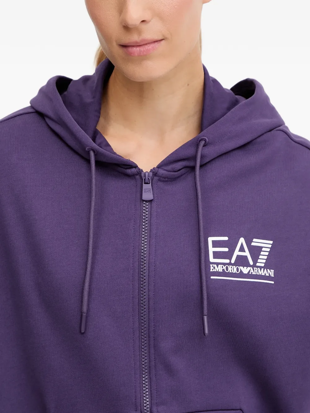 Ea7 Hooded Tracksuit In Purple