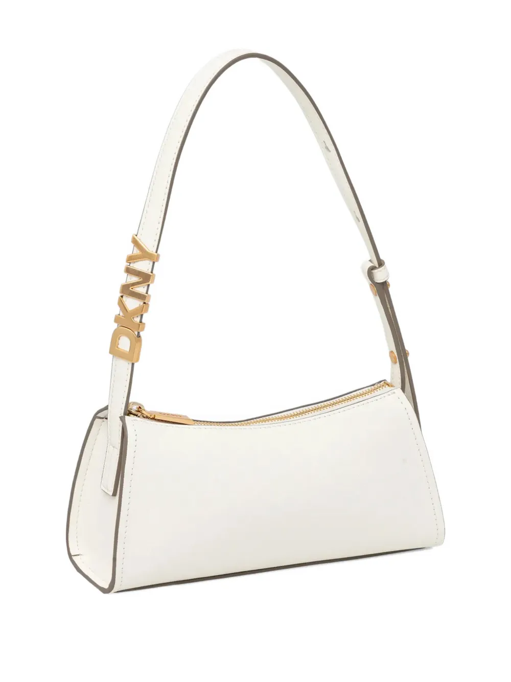 DKNY Avril logo zip tote bag - Wit