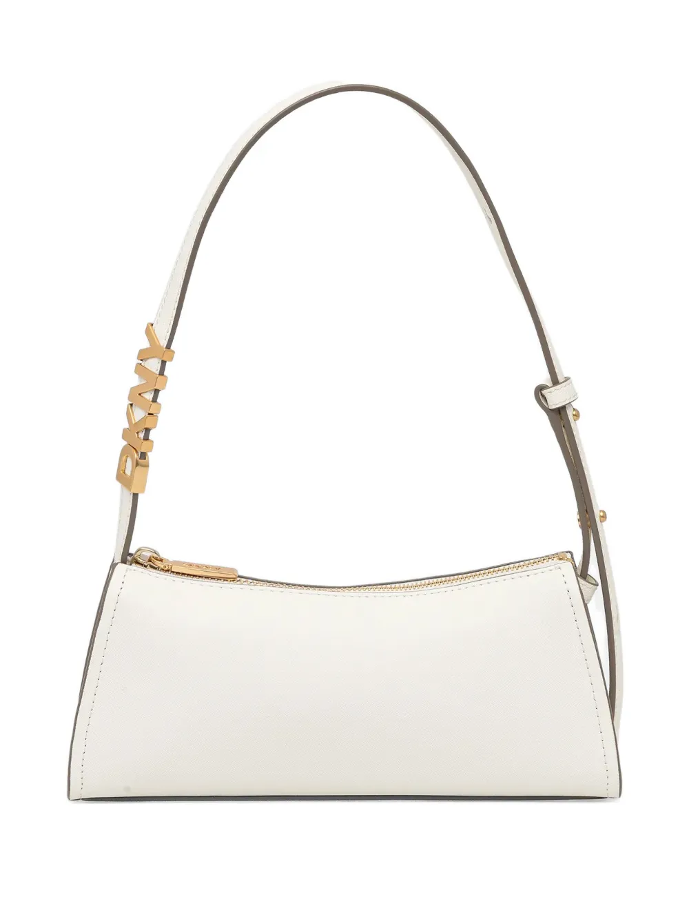 DKNY Avril logo zip tote bag Wit