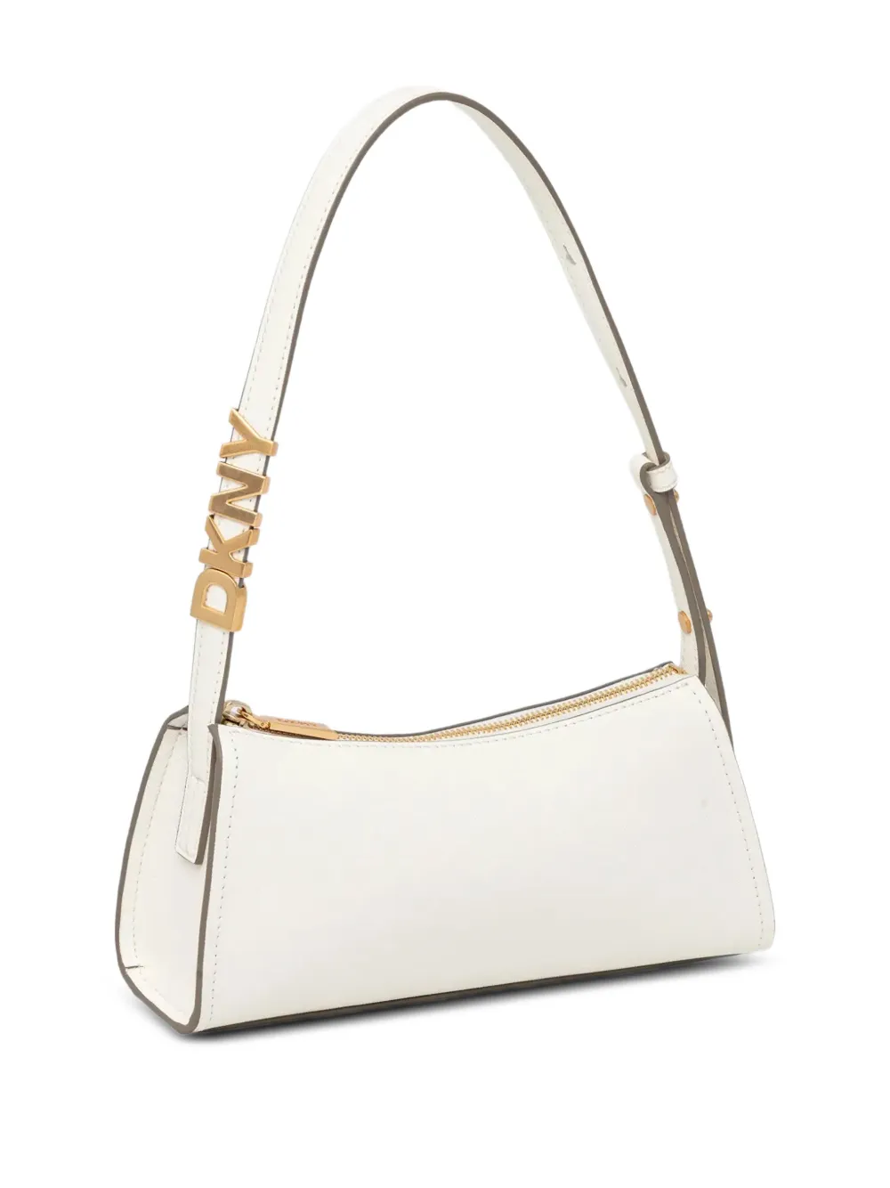  Dkny Avril Logo Zip Tote Bag - White 