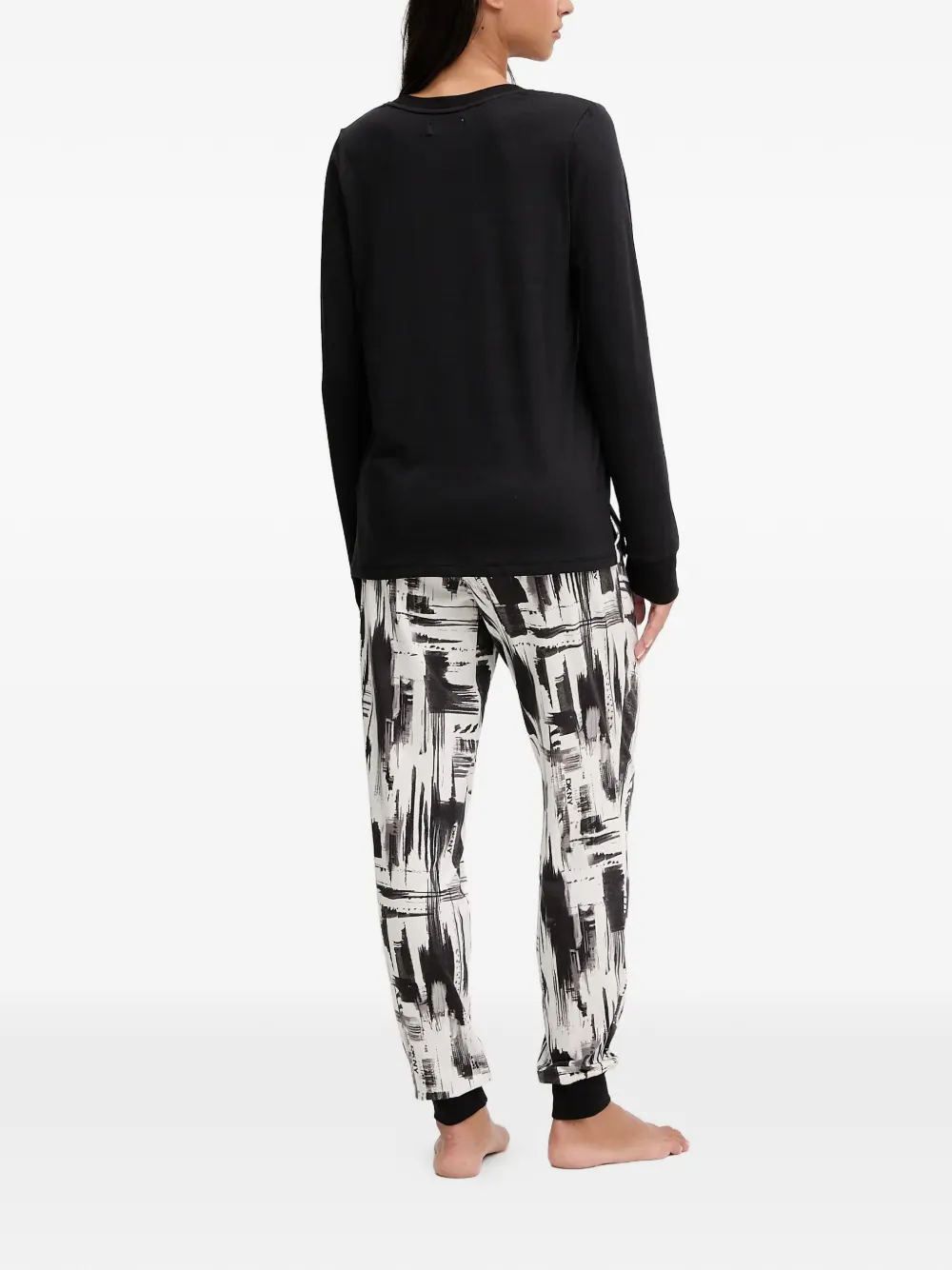 Dkny Logog-graphic Pajama Set In White