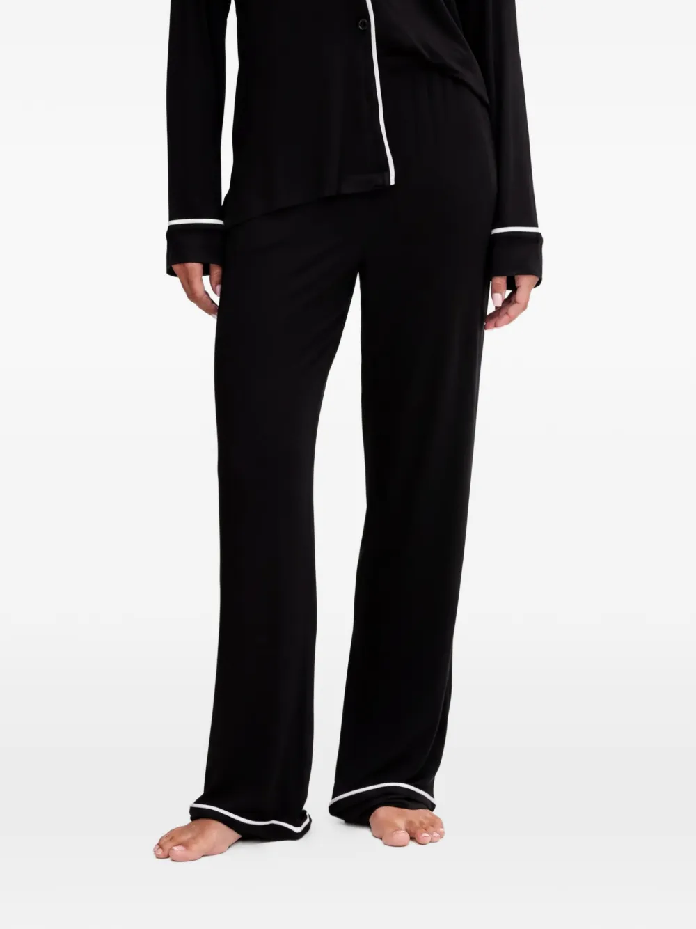 DKNY Pyjama met afwerking en lange mouwen Zwart
