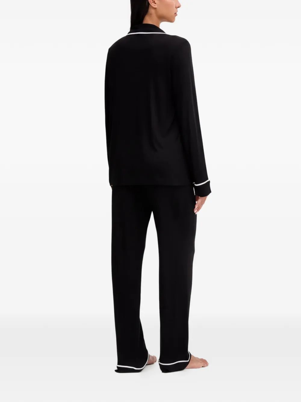 DKNY Pyjama met afwerking en lange mouwen Zwart