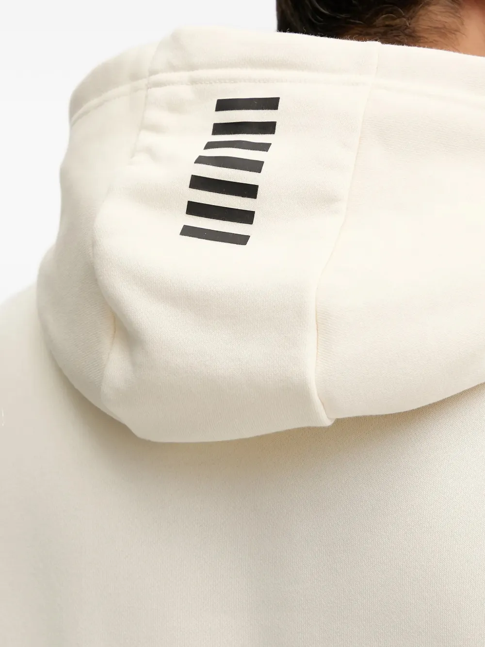 Ea7 Logo Hoodie In Neutral