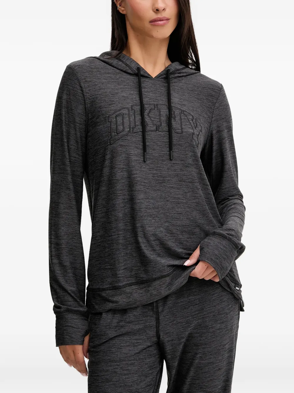 Dkny Hooded Pajama Set In Gray