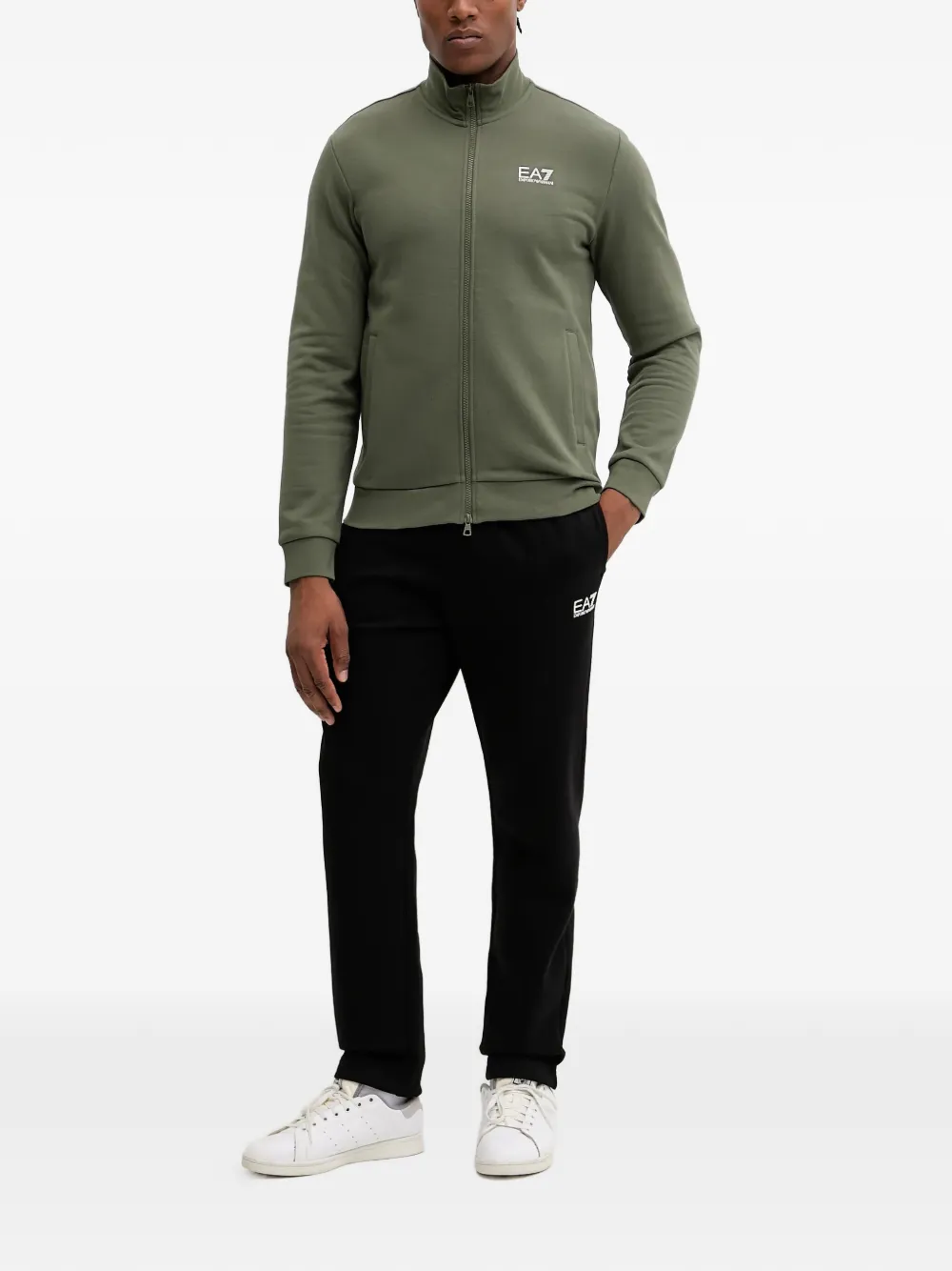 Ea7 Emporio Armani logo-detail tracksuit - Groen