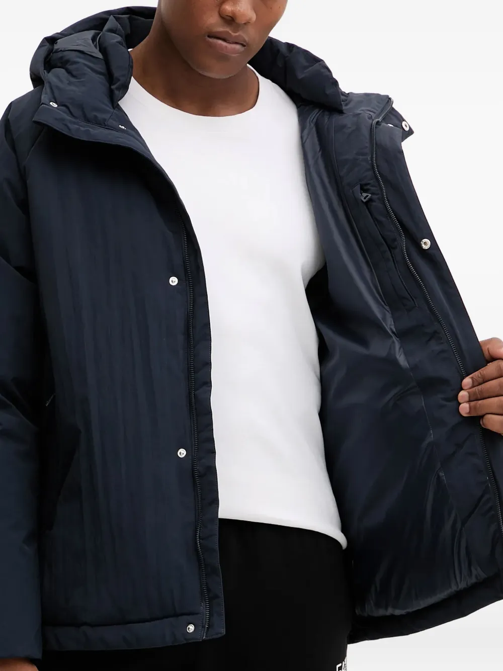 Ea7 Emporio Armani Jack met capuchon en ritssluiting Blauw