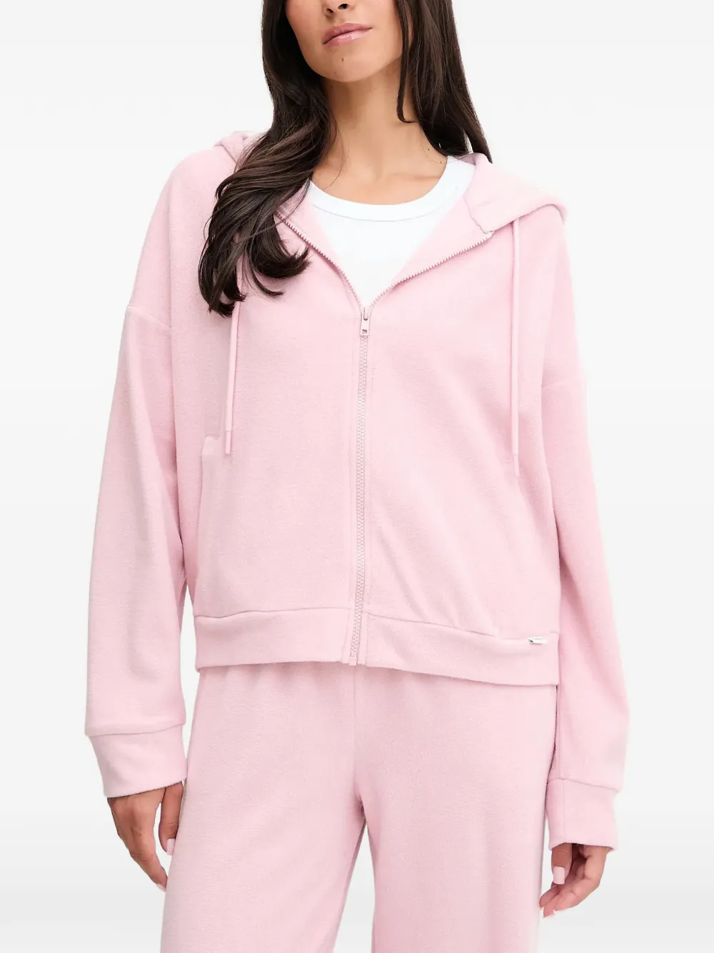 DKNY Pyjama met capuchon en rits Roze