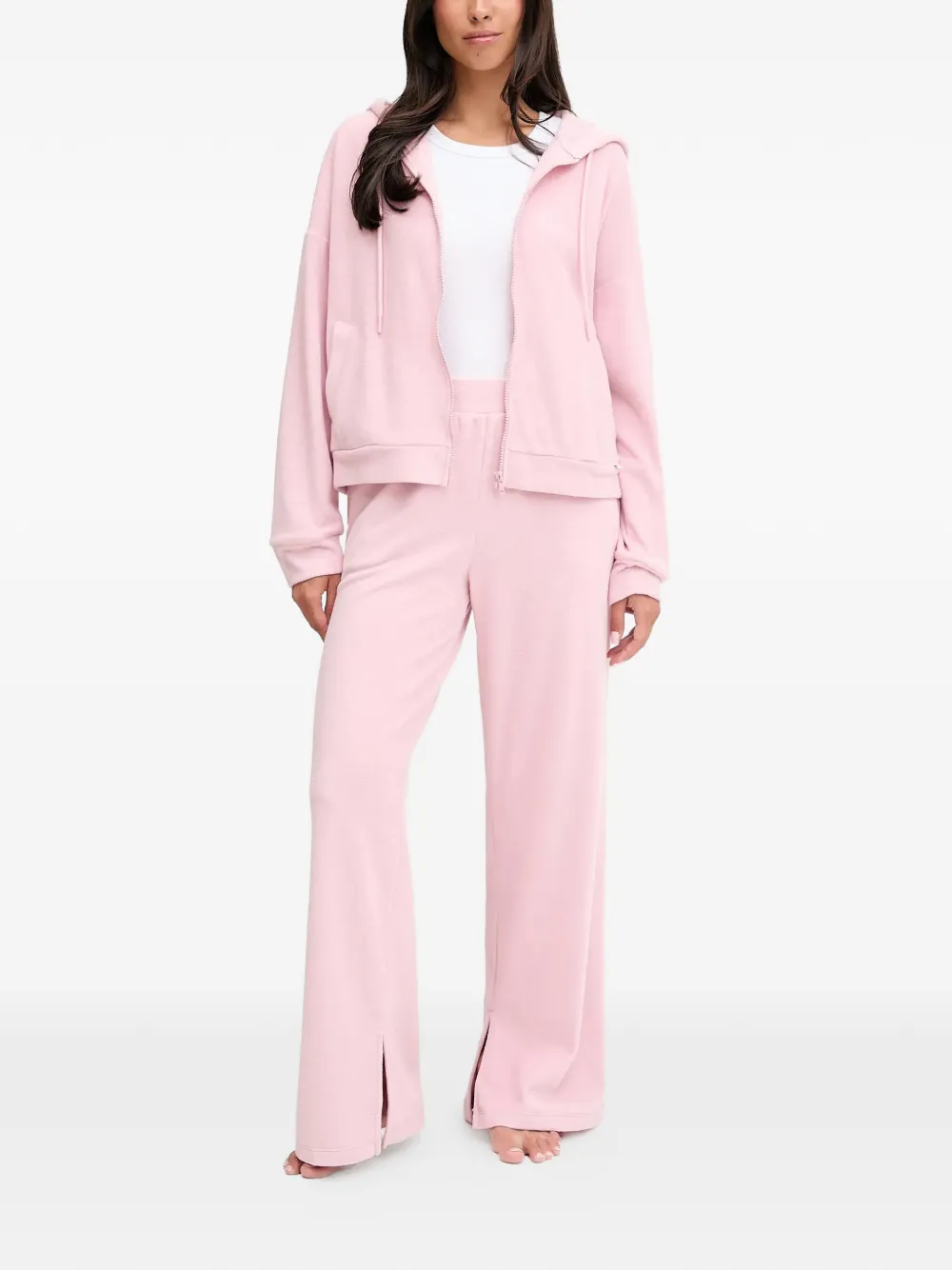 DKNY Kapuzen-Pyjama mit Reißverschluss - Rosa