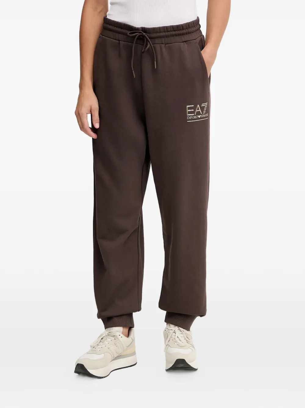 Ea7 Logo-detail Tracksuit In Brown