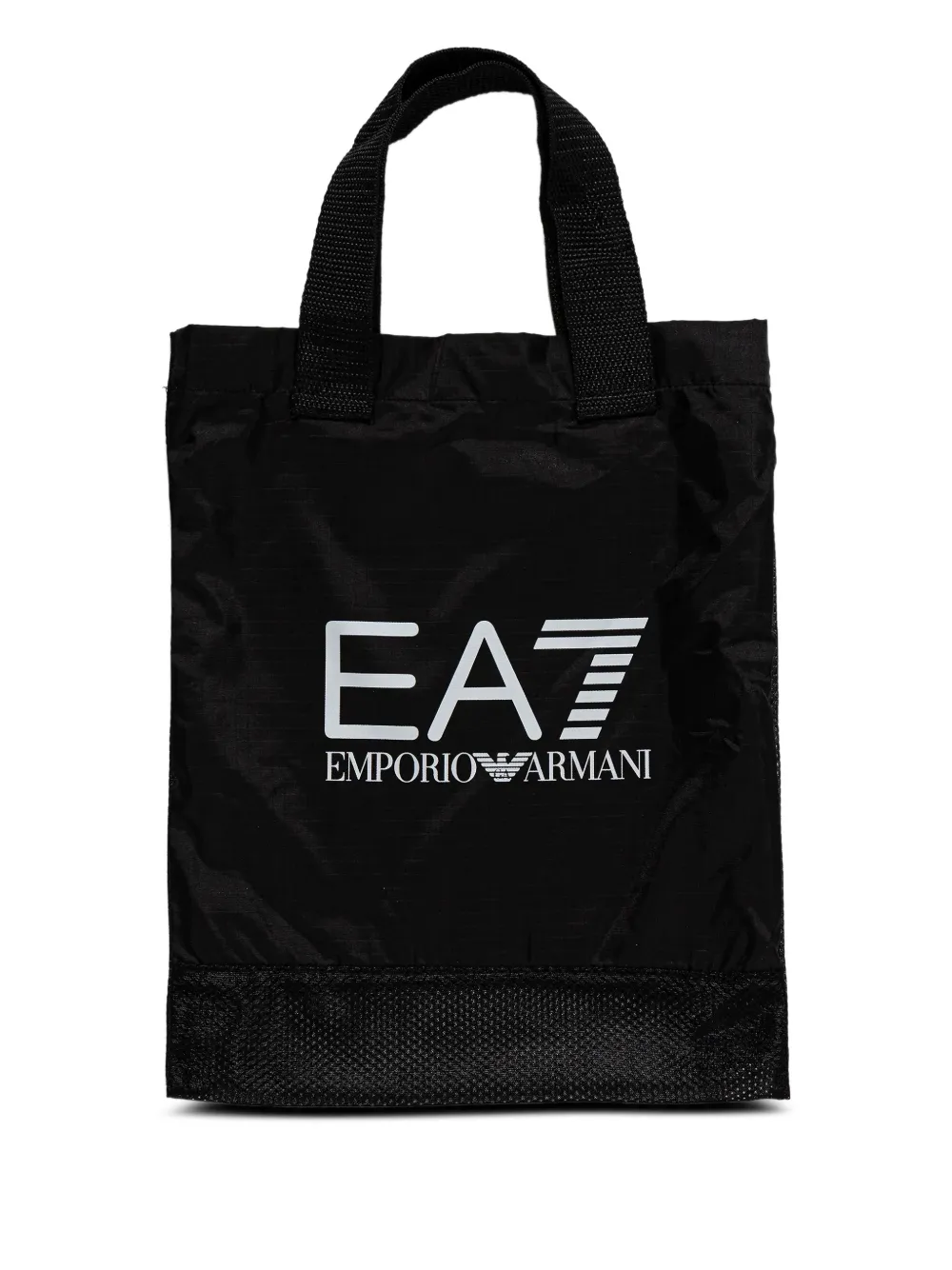 Ea7 Emporio Armani logo-detail scarf and beanie hat set Zwart