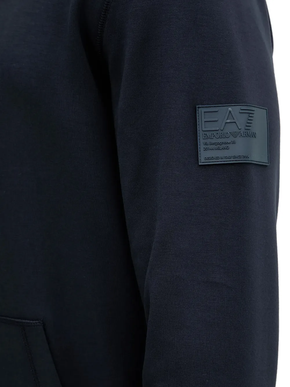 Ea7 Logo-patch Sweatshirt In Blue