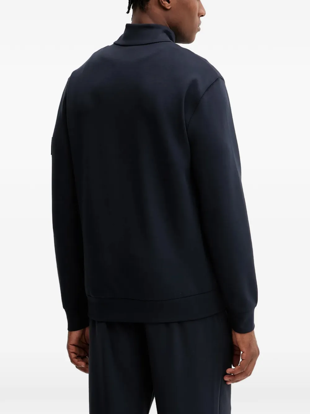 Ea7 Logo-patch Sweatshirt In Blue