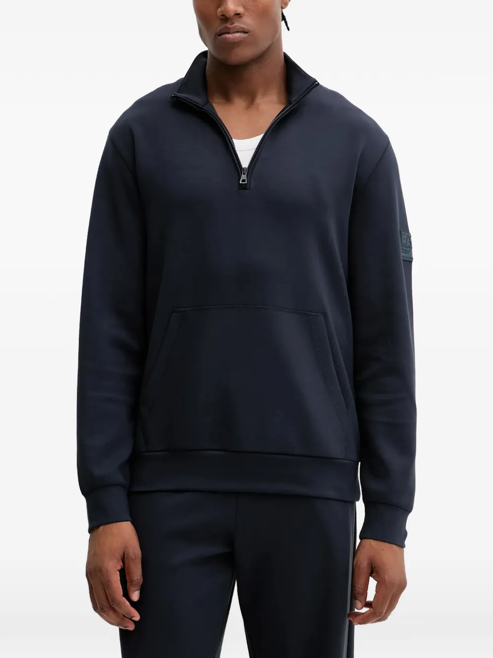 Ea7 Emporio Armani logo-patch sweatshirt - Blu