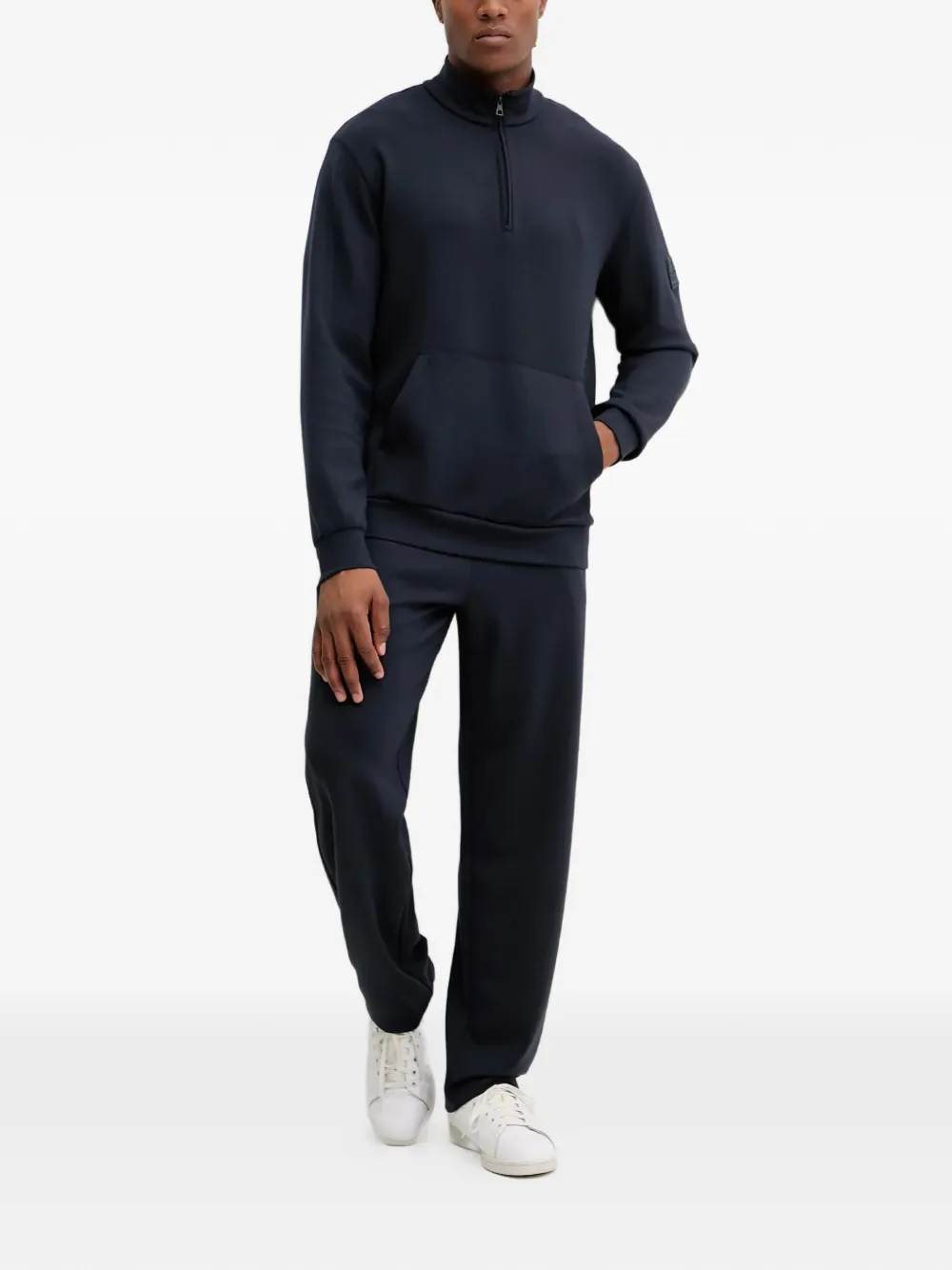 Ea7 Emporio Armani logo-patch sweatshirt - Blauw