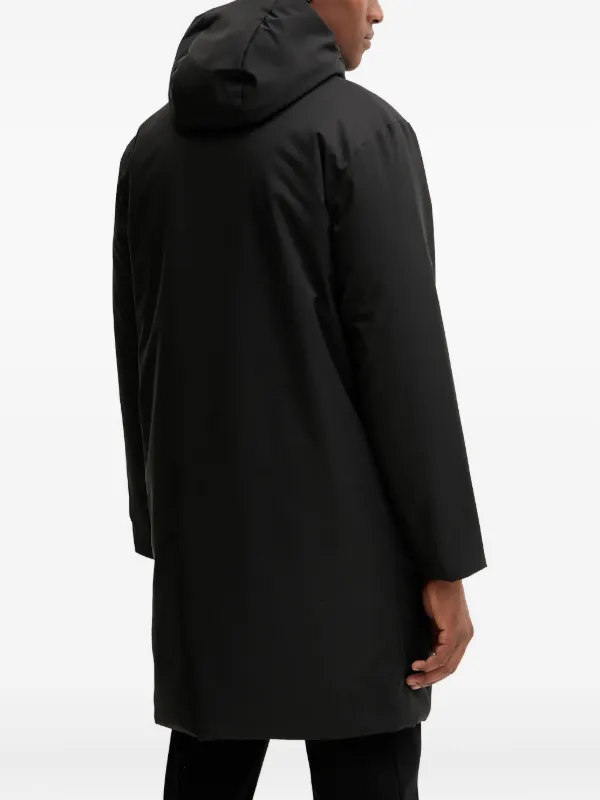 Ea7 Emporio Armani ジップ フーデッド コート | ブラック | FARFETCH JP