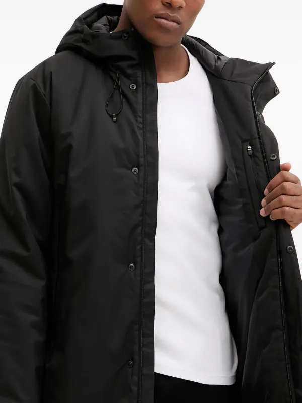 Ea7 Emporio Armani ジップ フーデッド コート | ブラック | FARFETCH JP