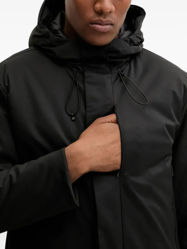 Ea7 Emporio Armani ジップ フーデッド コート | ブラック | FARFETCH JP
