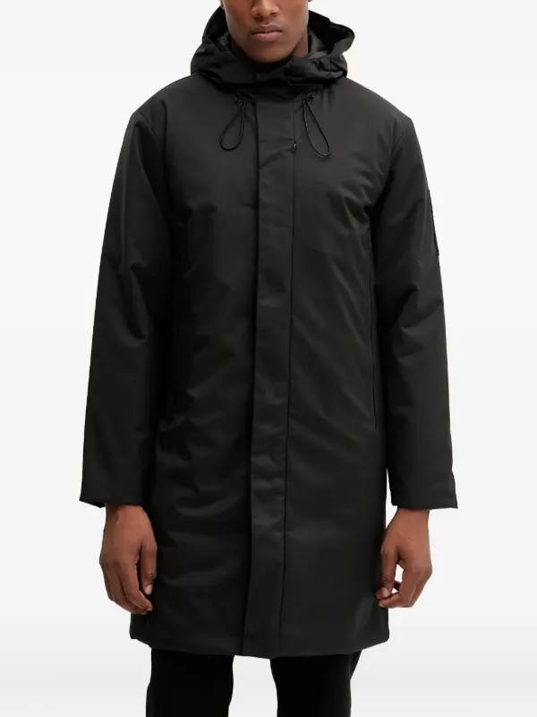 Ea7 Emporio Armani ジップ フーデッド コート | ブラック | FARFETCH JP