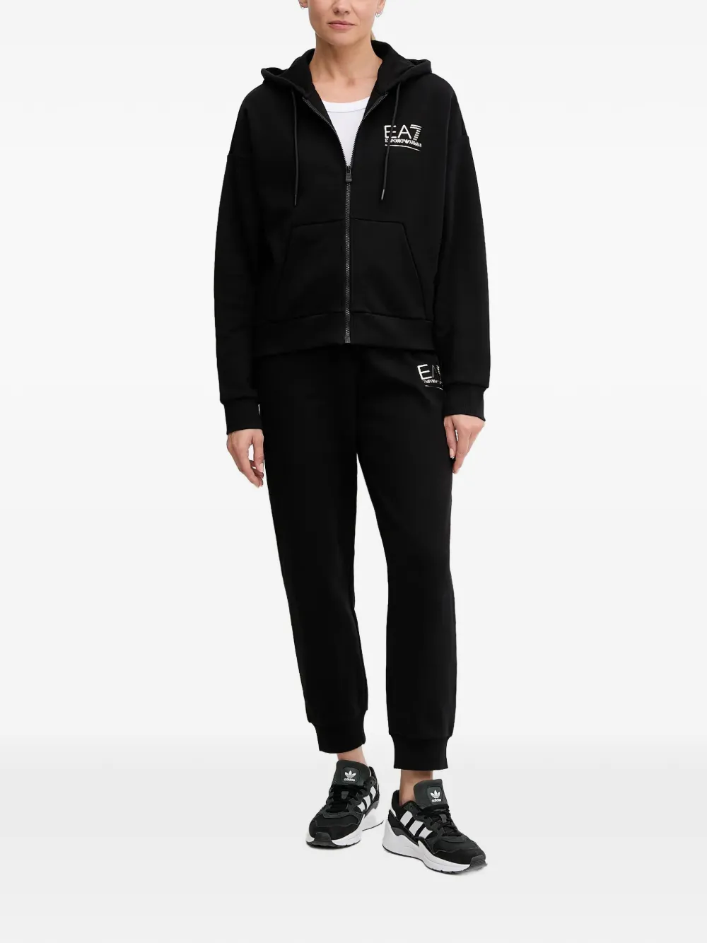 Ea7 Emporio Armani hooded tracksuit - Zwart