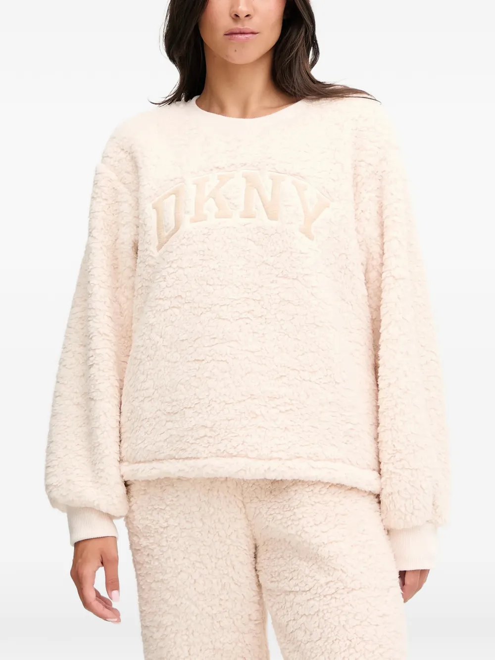 Dkny Sherpa Pajama Set In Pink