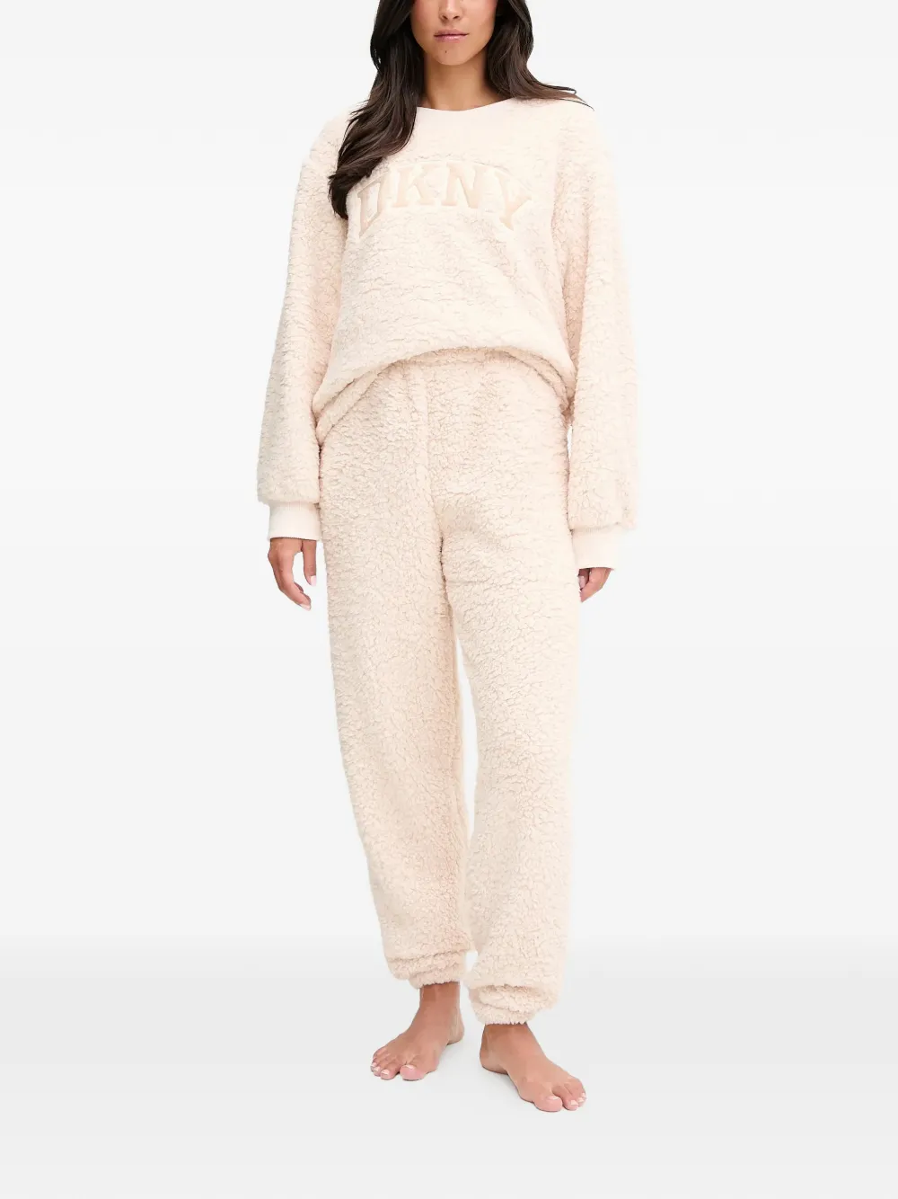 Dkny Sherpa Pajama Set In Pink