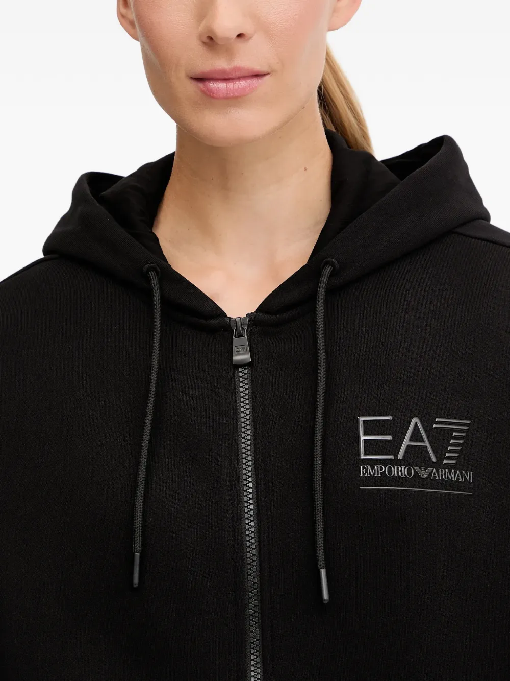 Ea7 Hooded Tracksuit In Black