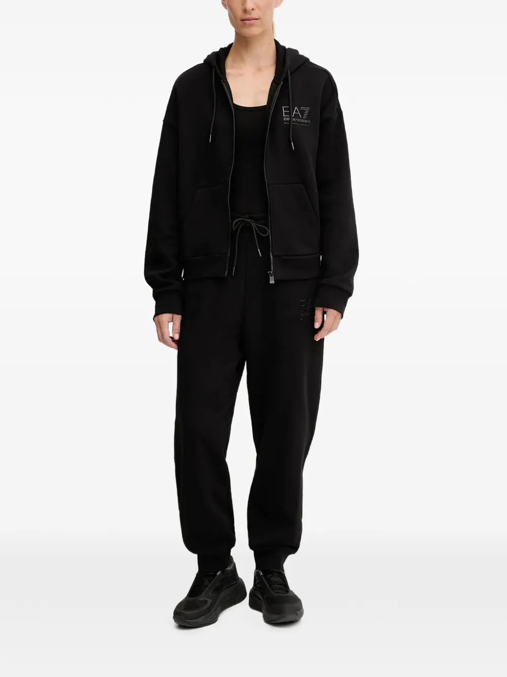 Ea7 Emporio Armani hooded tracksuit Zwart