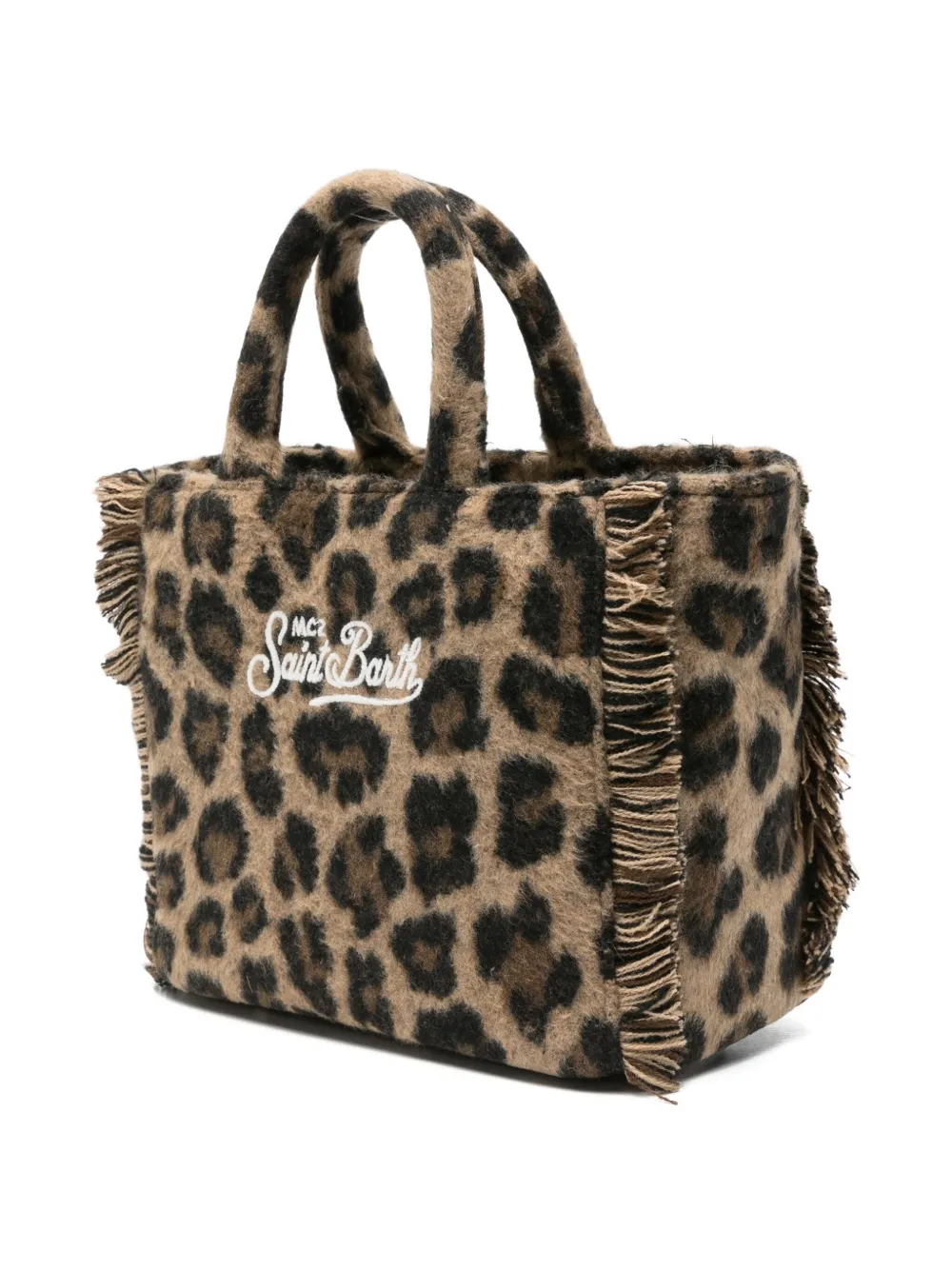 Mc2 Saint Barth Vanity Leopard-print Tote Bag In Brown