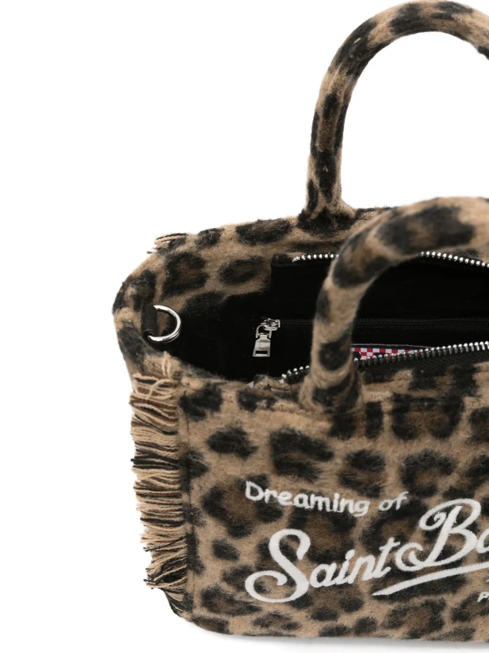 Mc2 Saint Barth Vanity Leopard-print Tote Bag In Brown