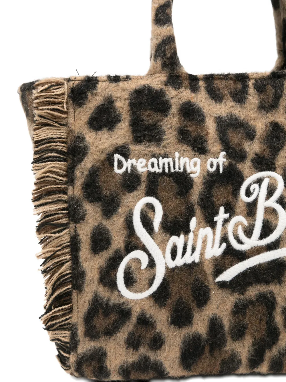Mc2 Saint Barth Vanity Leopard-print Tote Bag In Brown