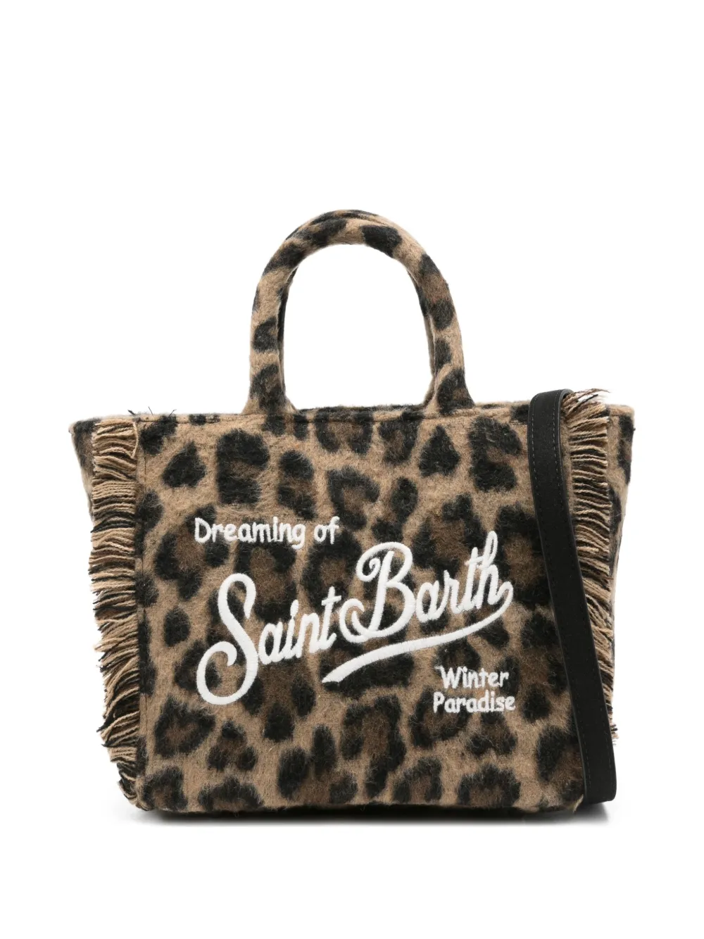 Mc2 Saint Barth Vanity Leopard-print Tote Bag In Brown