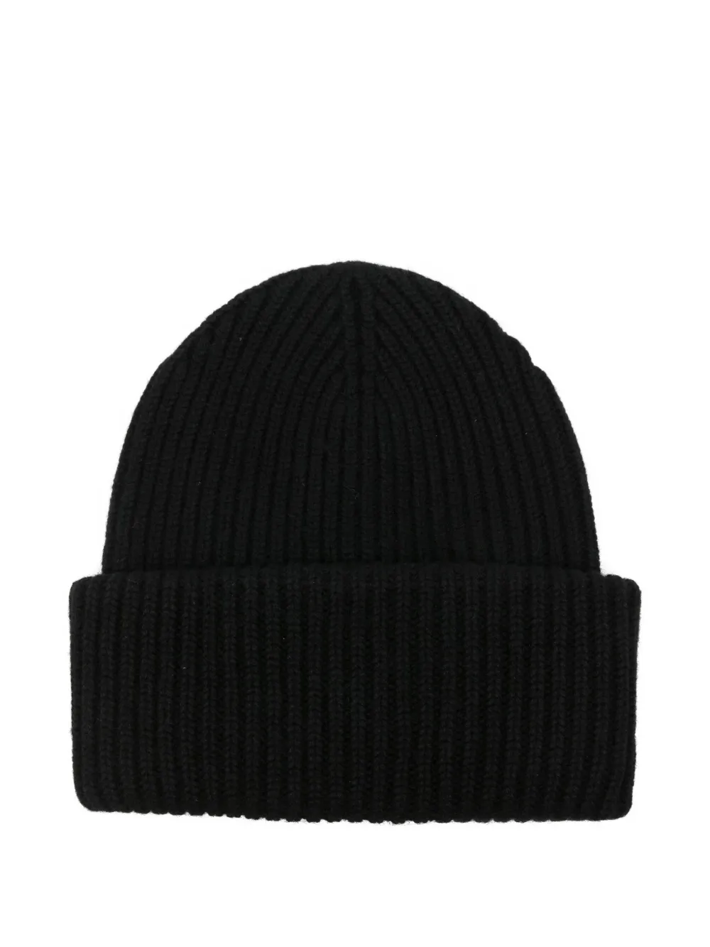 Mc2 Saint Barth Berry Ribbed-knit Beanie In Black