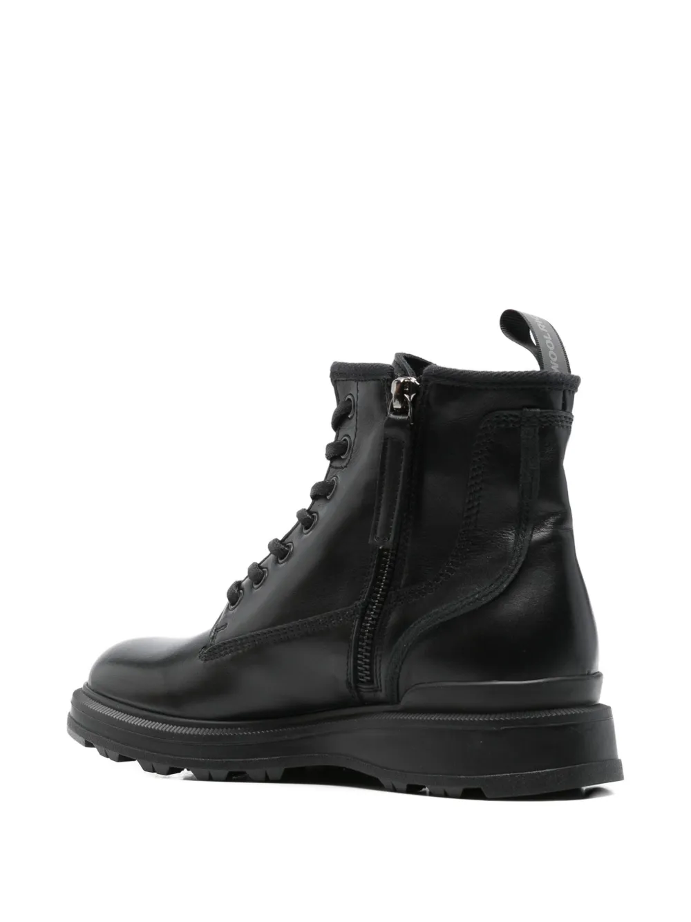 Woolrich Round Toe Chelsea Boots With Lug Sole In Black