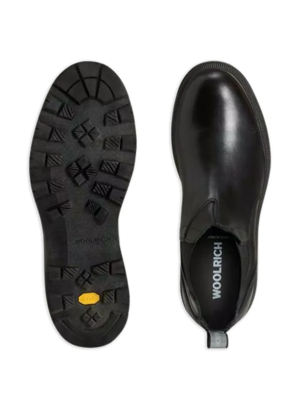 Woolrich Leren enkellaarzen Zwart